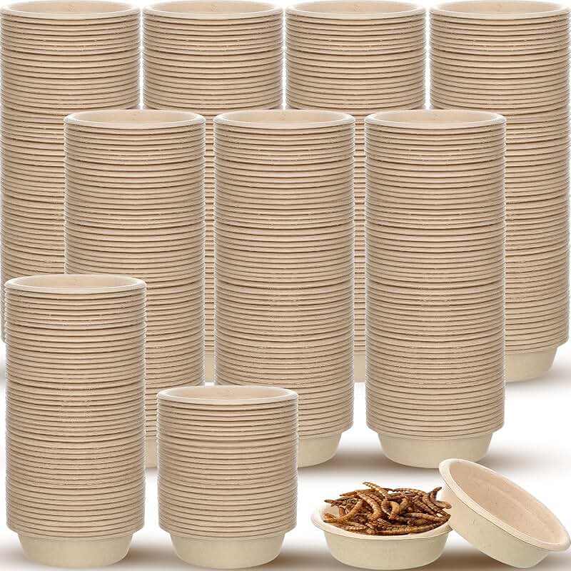 Paper Feeding Cups for Small Reptiles and Pets
