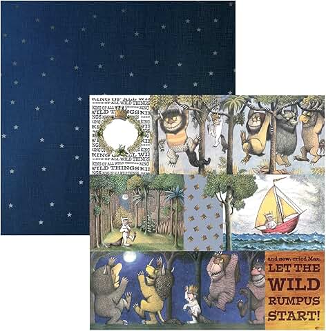 12-inch double-sided scrapbook papers with wild animals design