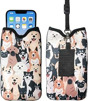 Neoprene Phone Sleeve with Lanyard and Belt Loop