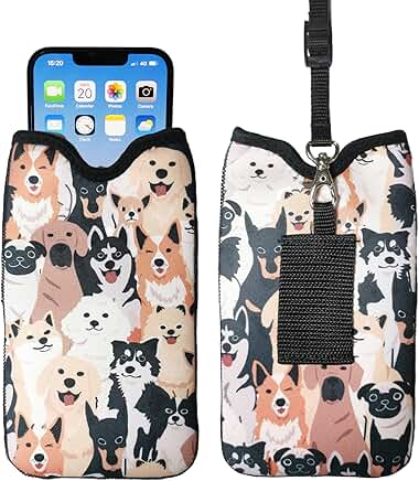 Neoprene Phone Sleeve with Lanyard and Belt Loop