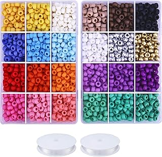 2800-Piece Matte Pony Beads Kit for Crafts