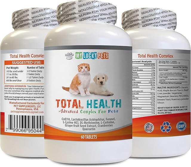 Dog Urinary and Skin Support Vitamins, 60 Tablets