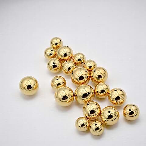 Round 14-20mm Gold Filled Beads for Jewelry Making