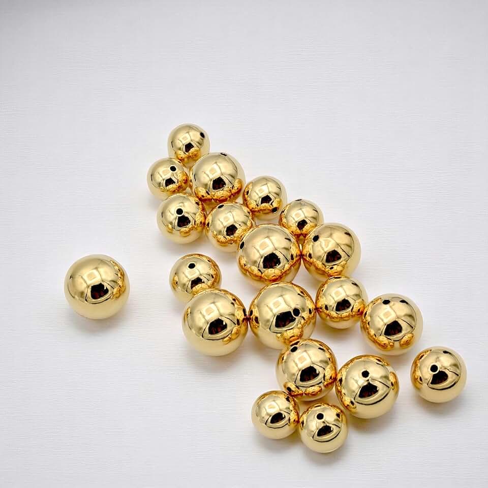 Round 14-20mm Gold Filled Beads for Jewelry Making
