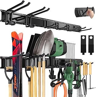Garage Wall Mount Tool Organizer with Adjustable Hooks