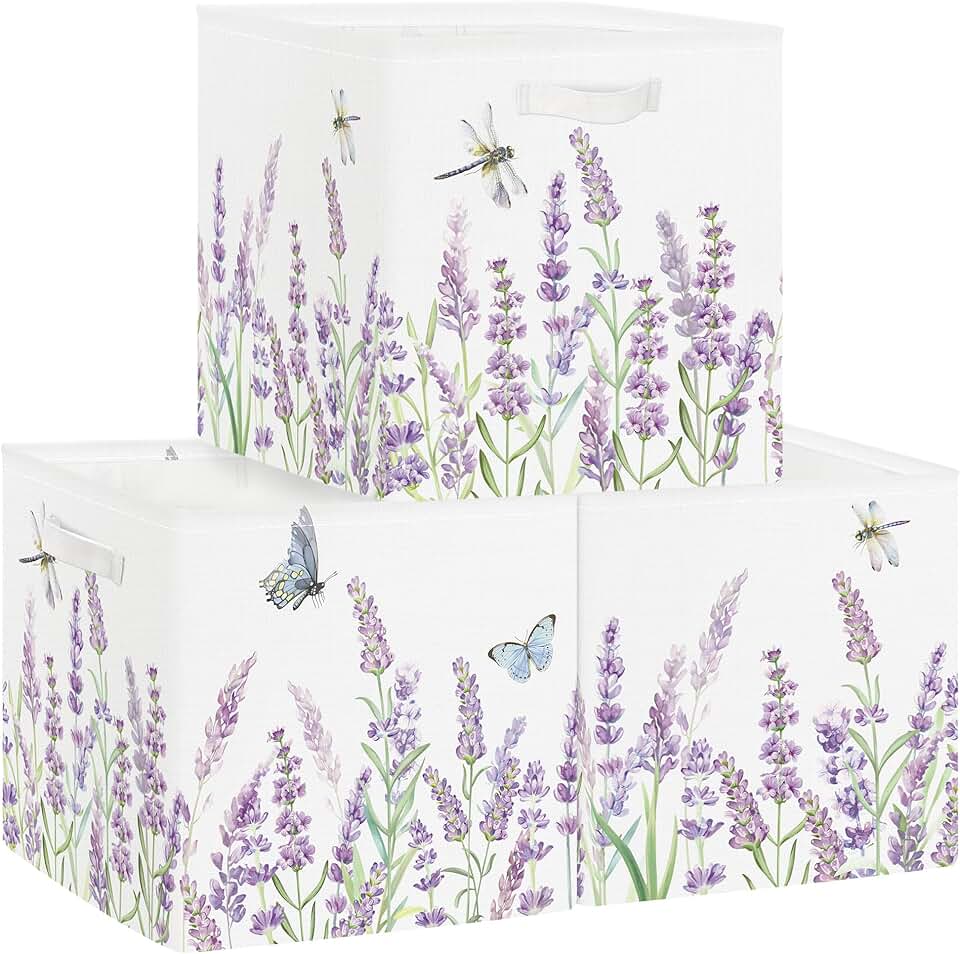 11.8-inch Wildflower Storage Cube Set of 3