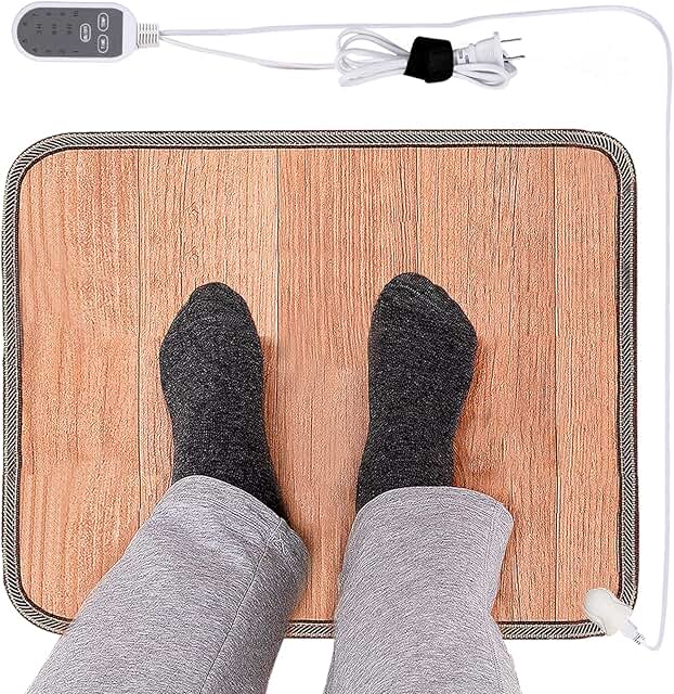 Electric Heated Floor Mat for Feet, 15.7x19.7in