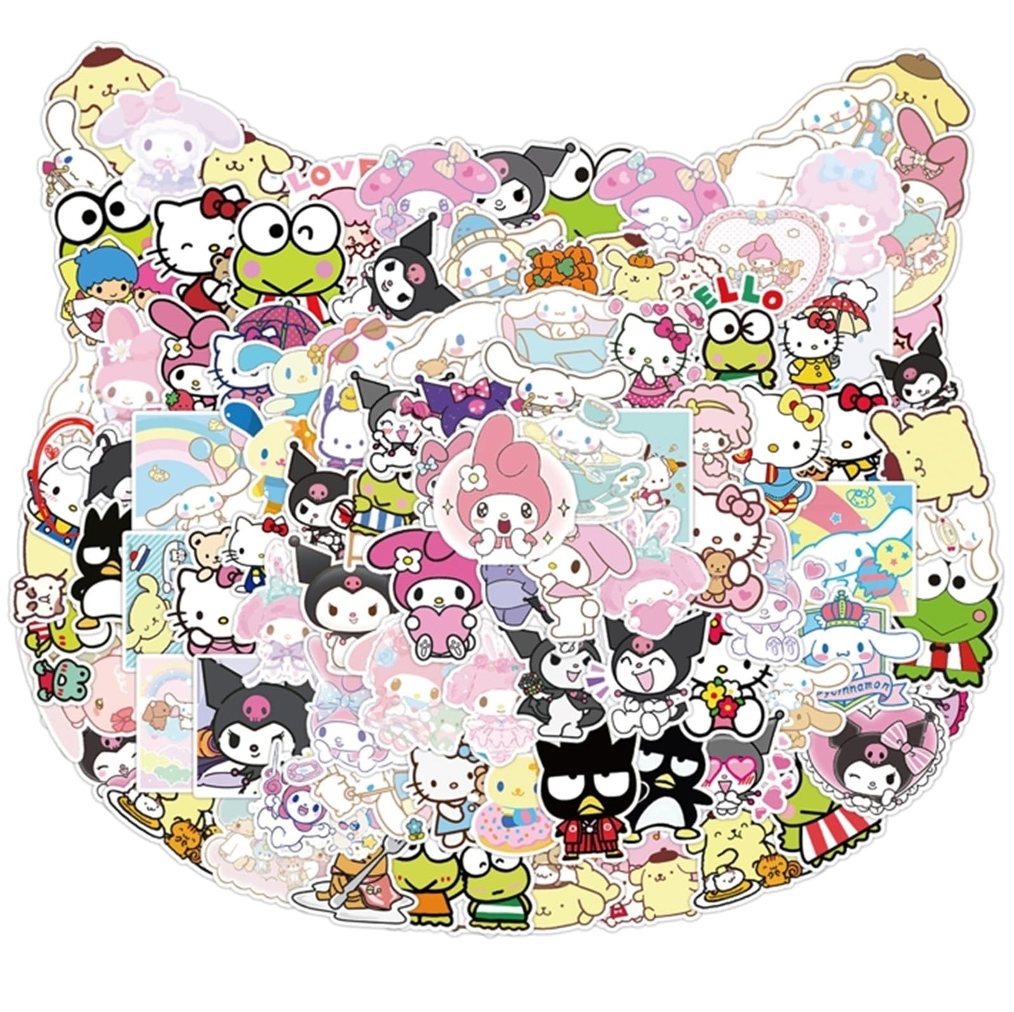 100 Sanrio Character Stickers for Kids and Teens