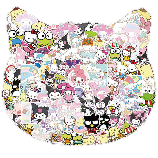100 Sanrio Character Stickers for Kids and Teens