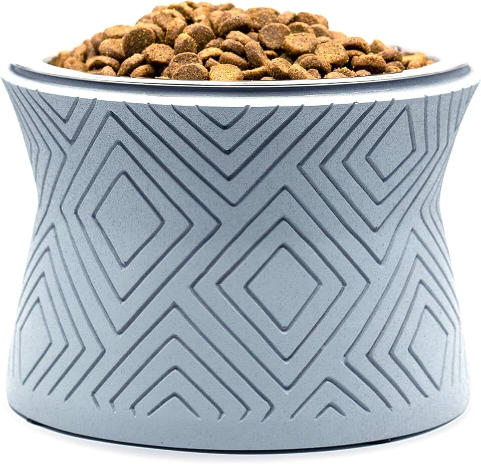 Elevated Pet Bowl Stand with Removable Stainless Steel Bowl