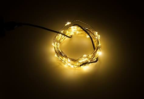 USB LED Fairy String Lights, 50 Bulbs, 16 Ft, Waterproof