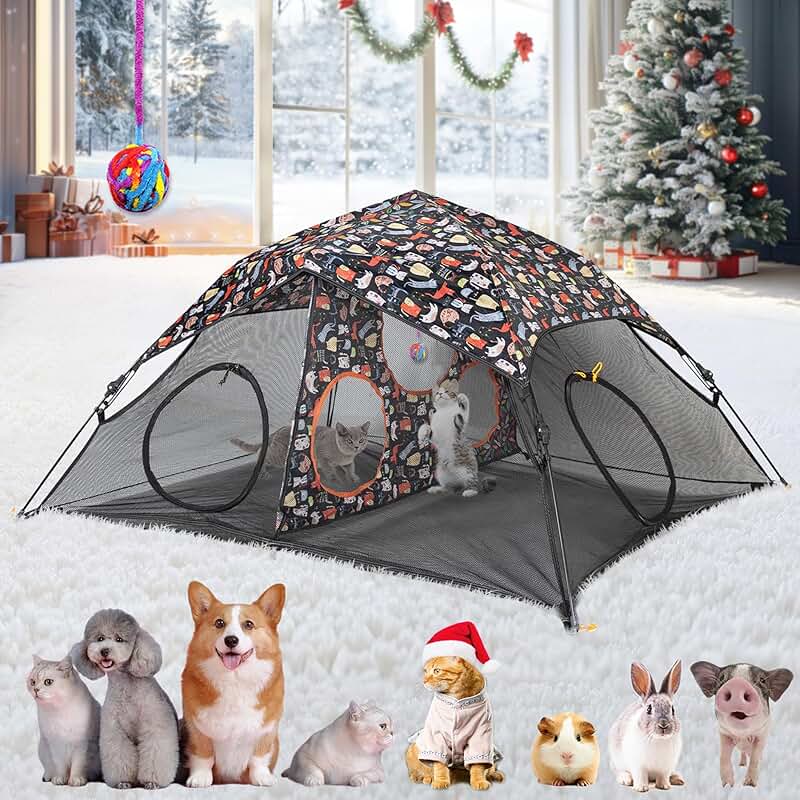 Large Outdoor Cat Play Tent for Indoor and Outdoor Use