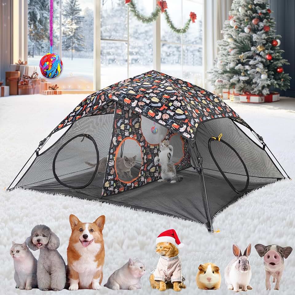 Large Outdoor Cat Play Tent for Indoor and Outdoor Use