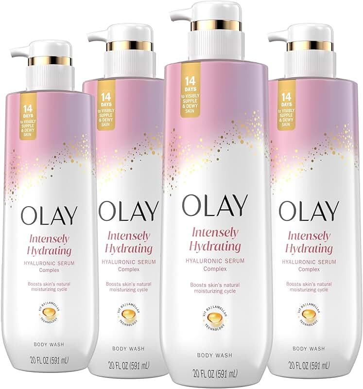 Hydrating Body Wash with Hyaluronic Acid, 4-pack