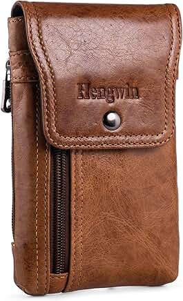 Leather Phone Holster with Belt Clip for iPhone and Smartphone