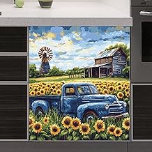 Farm Blue Truck Magnetic Dishwasher and Fridge Cover