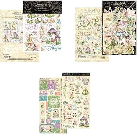 Fairy Boutique Sticker, Ephemera, and Rub-On Set