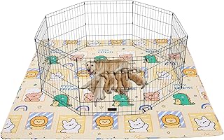 Large Reusable Dog Playpen Mat with Anti-Slip Bottom