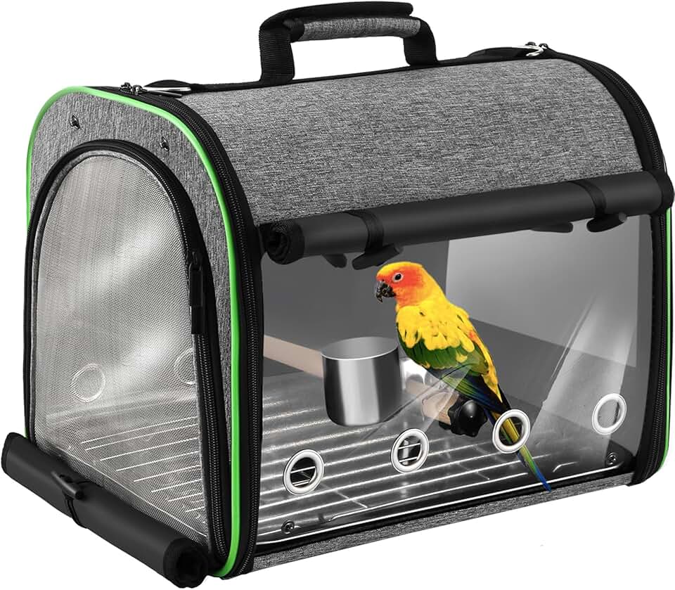 Bird Travel Carrier Bag with Stand and Mesh