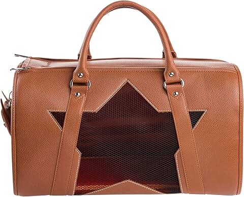 Pet Carrier for Dogs and Cats, Airline Approved, Collapsible, Breathable, Luxury Faux Leather