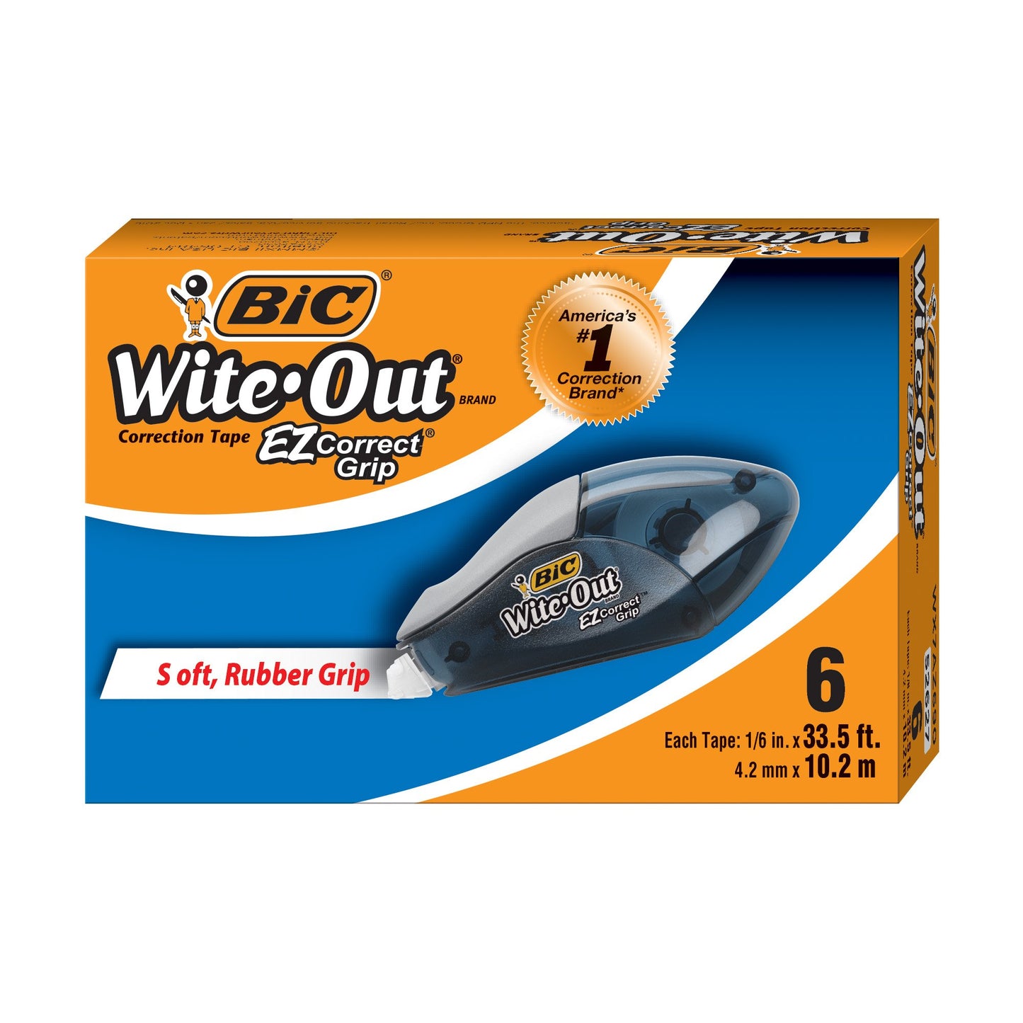White Correction Tape, 6-Count