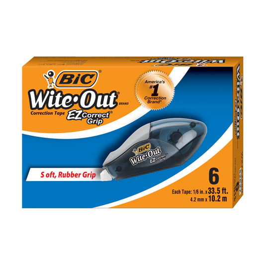 White Correction Tape, 6-Count