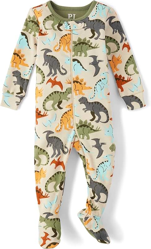 Baby Boys' Fleece Zip-Front Footed Pajama