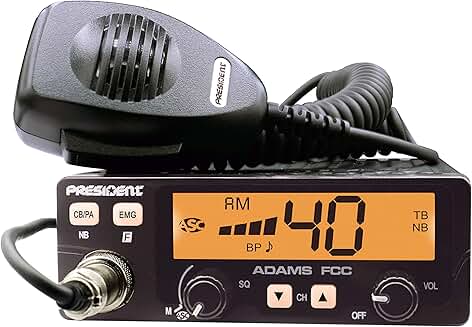 President Adams FCC CB Radio with Color LCD and Features
