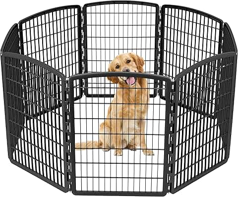 34-inch 8-Panel Indoor/Outdoor Dog Playpen