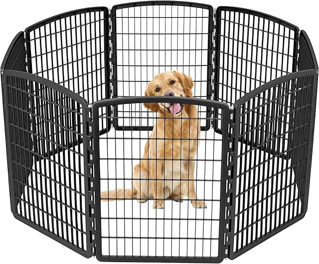 34-inch 8-Panel Indoor/Outdoor Dog Playpen