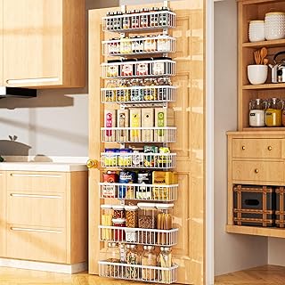 9-Tier White Over-the-Door Pantry Organizer