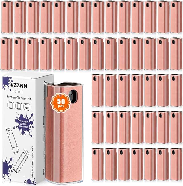 50 Pack 3-in-1 Screen Cleaner Spray and Wipe