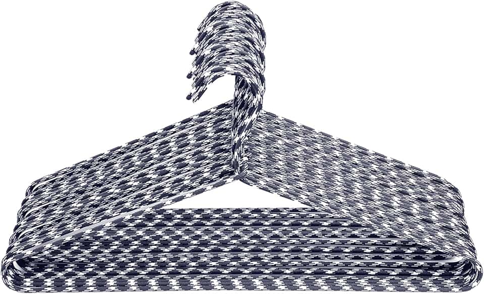 30 Pack Fabric Wrapped Metal Clothes Hangers