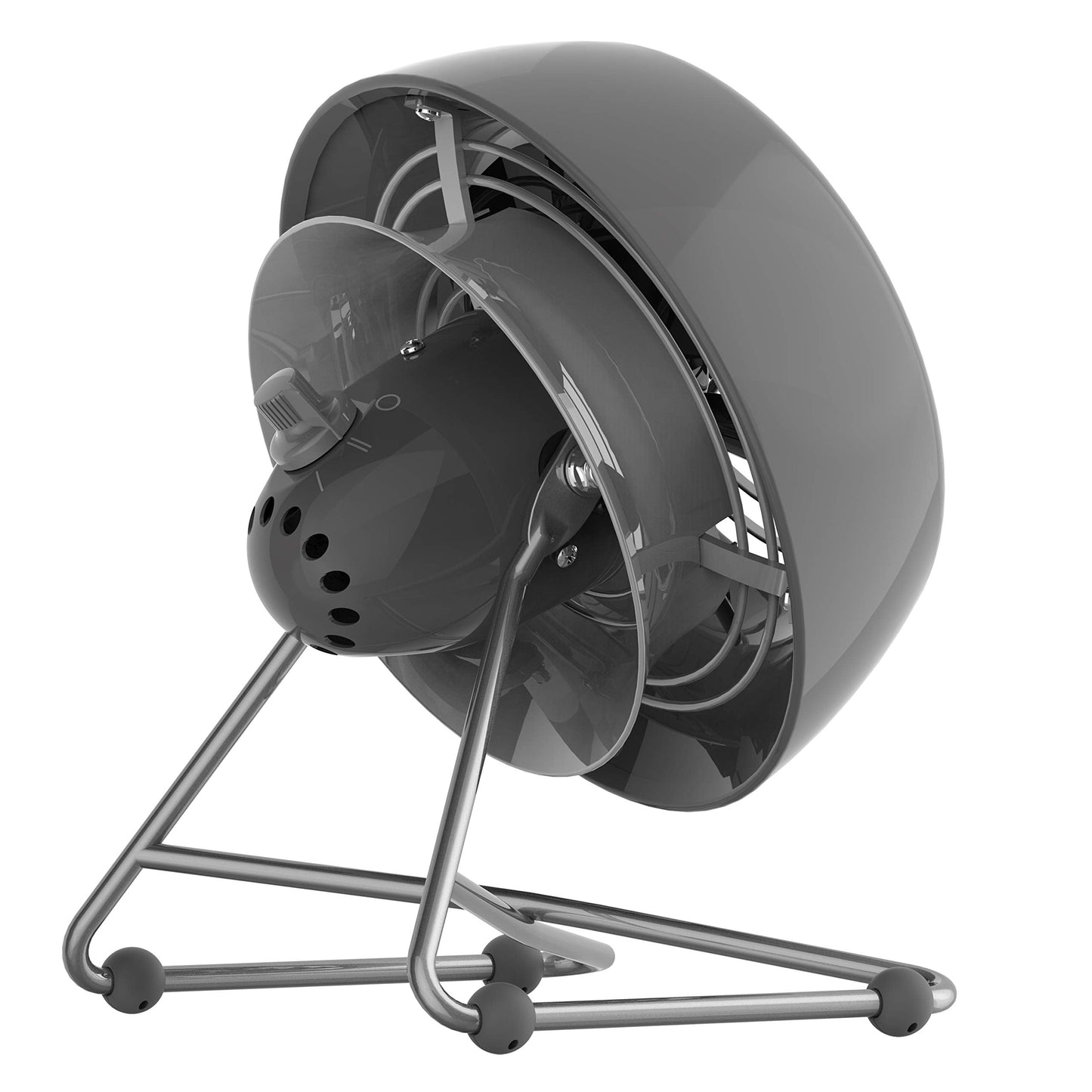 VFAN Mini Modern Personal Vintage Air Circulator Fan, Storm Gray