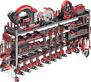 Large 4-Layer Wall Mount Power Tool Organizer