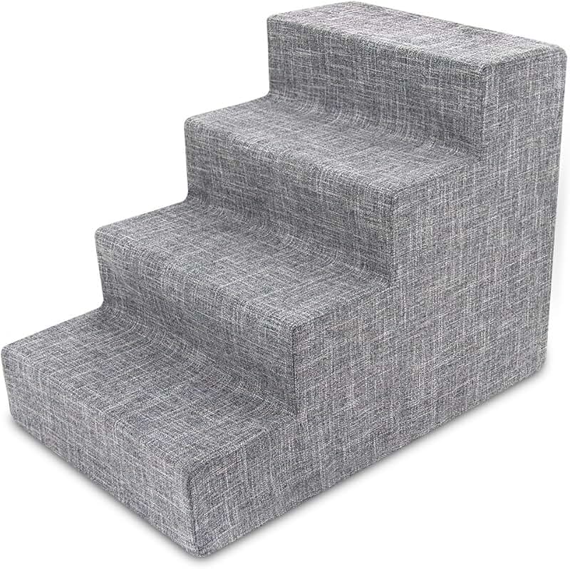 Pet Dog and Cat Stairs, Foam, Non-Slip, 4 Steps