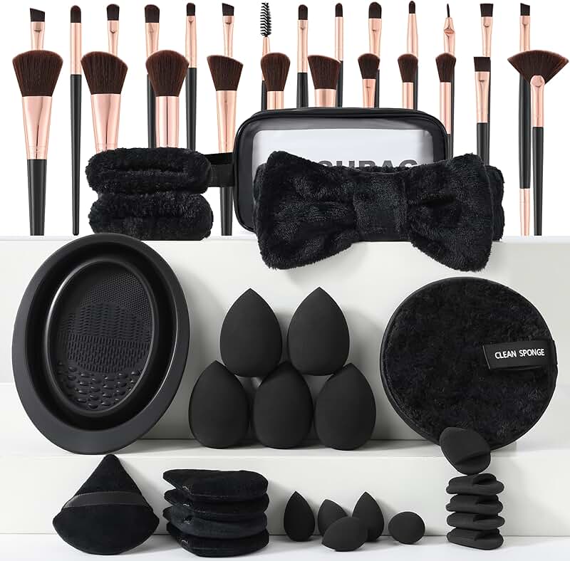 51-Piece Makeup Brush Set for Face and Eyes