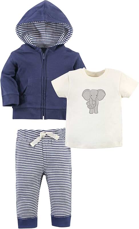 Unisex Baby Organic Cotton Hoodie, Bodysuit or Tee, Pants