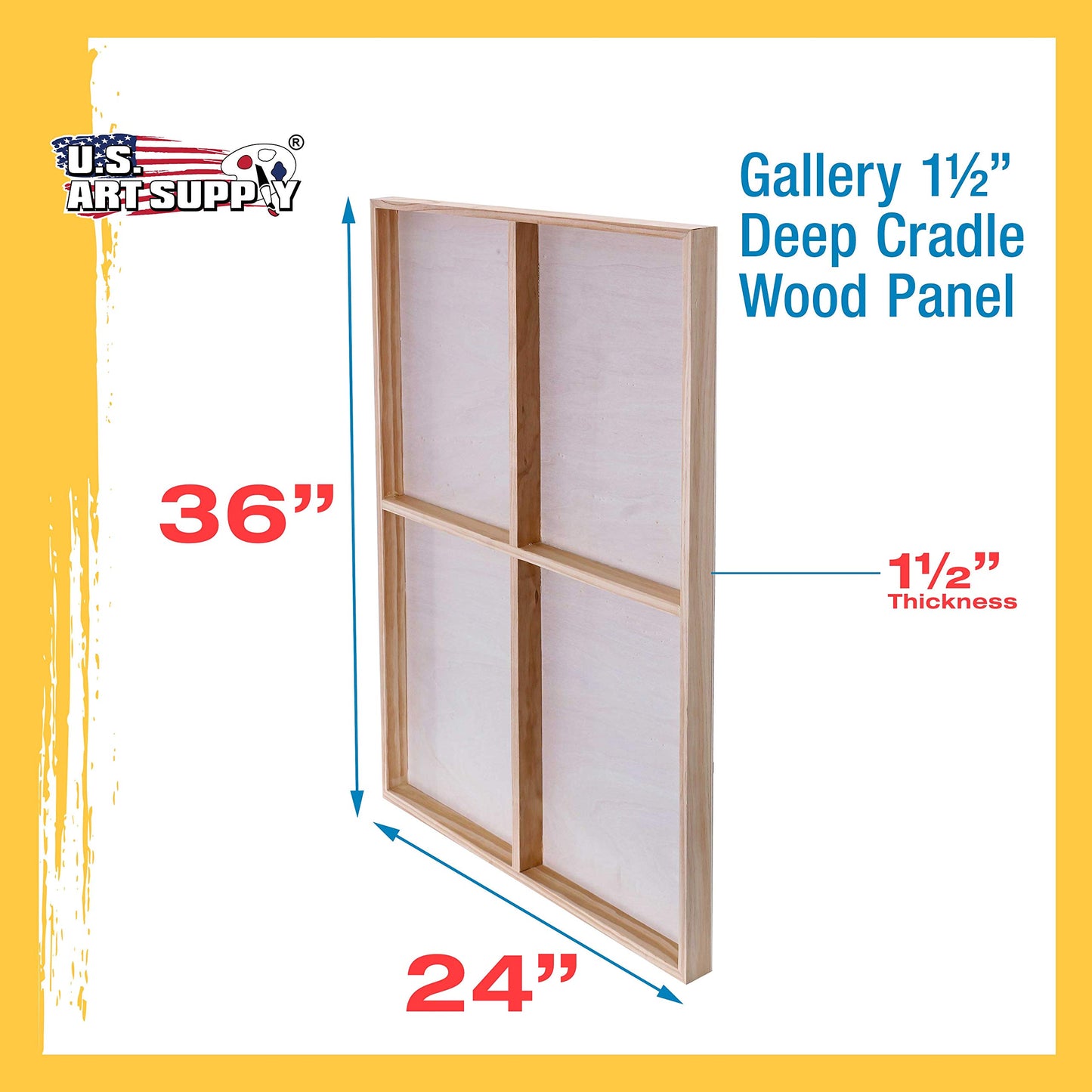24" x 36" Birch Wood Paint Pouring Panel Boards Pack of 2
