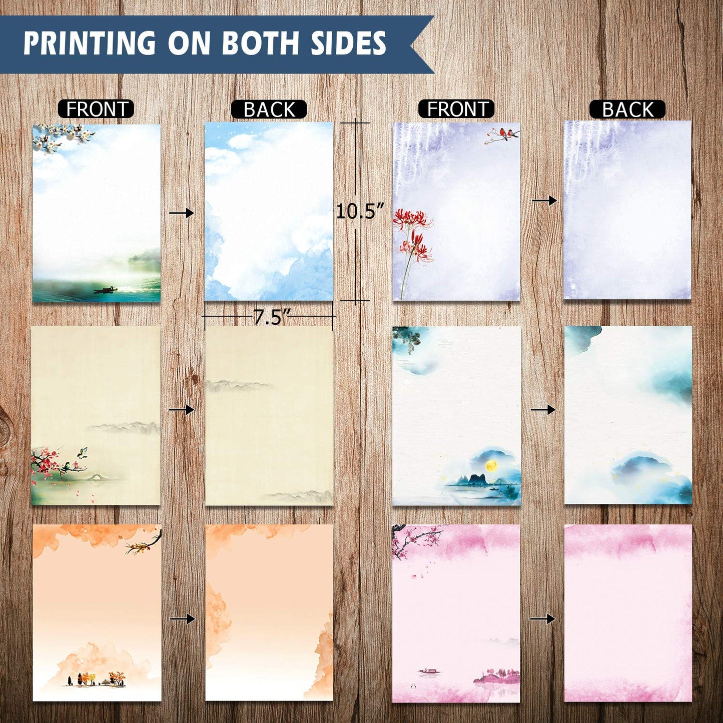 48 Pack Stationery Set with Paper and Envelopes