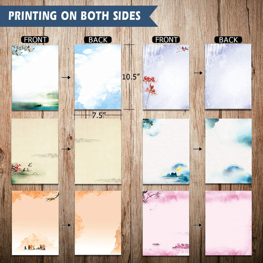 48 Pack Stationery Set with Paper and Envelopes