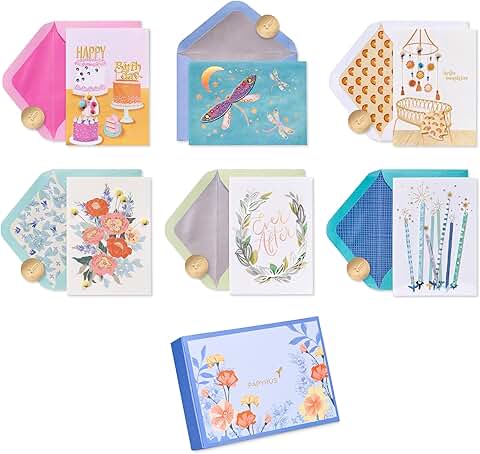 Set of 6 blank greeting cards for all occasions
