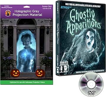 Ghostly Apparitions and 5.5’ x 9’ Hologram Projection Screen Bundle