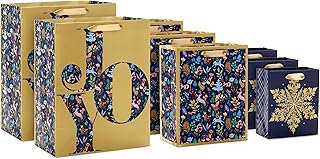Assorted Holiday Gift Bags in Winter Woodland Design