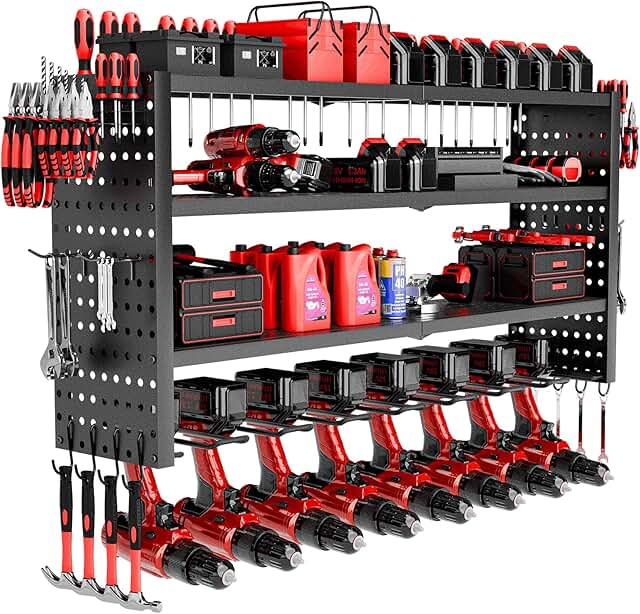 Heavy Duty 4-Layer Power Tool Wall Organizer