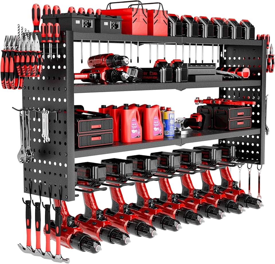 Heavy Duty 4-Layer Power Tool Wall Organizer