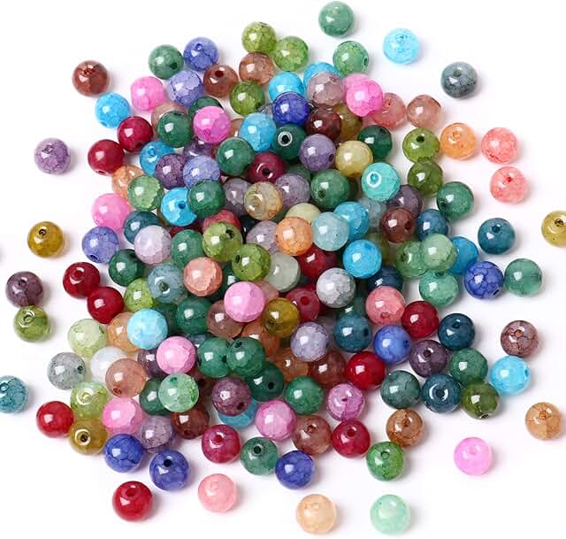 132PCS Natural 12MM Round Agate Beads for Jewelry Making