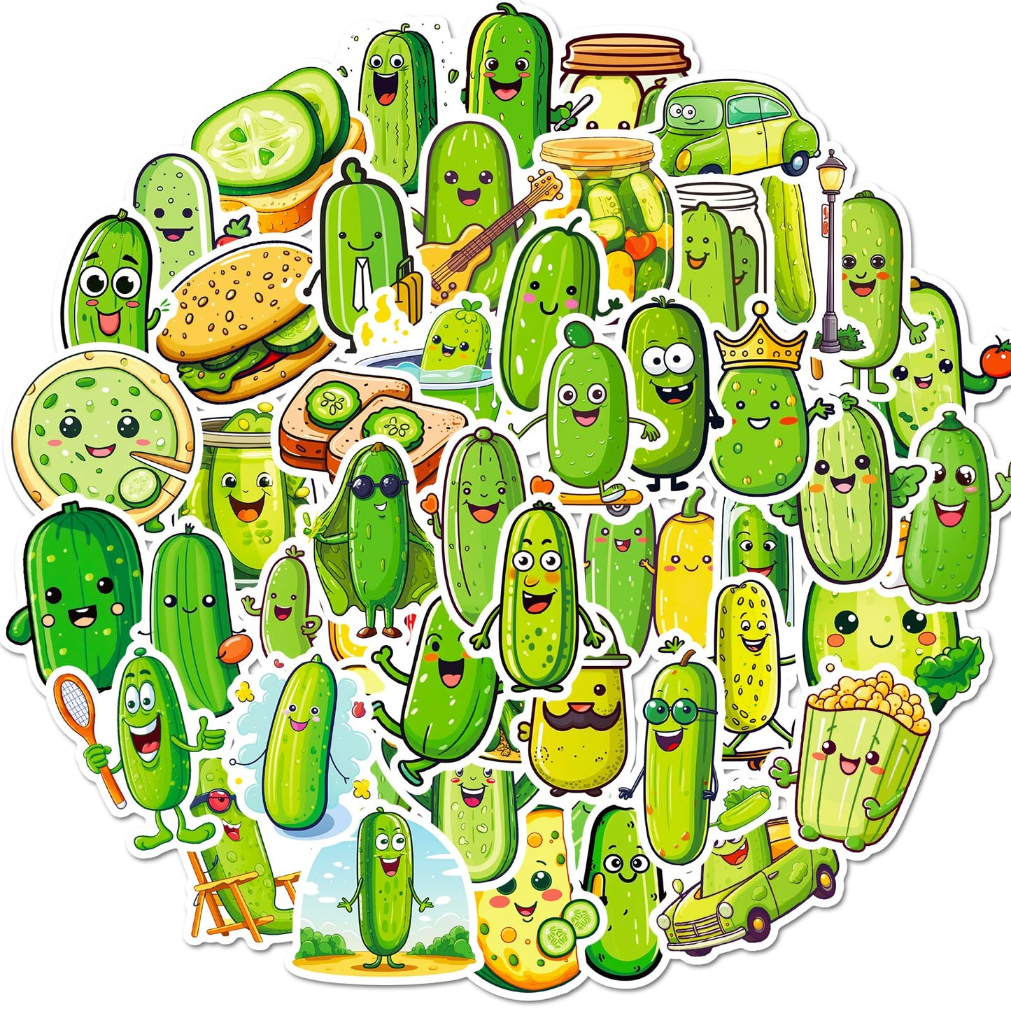 50 Waterproof Cute Funny Sticker Pack for Laptop Phone Water Bottle