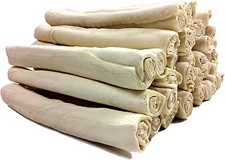 Premium Natural Beef Flavored Rawhide Chew Rolls for Dogs