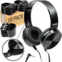 10-Pack Classroom On-Ear Headphones for Students